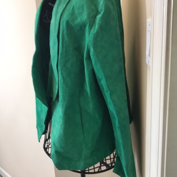 Giuliana Rancic Green Suede Jacket with Side Pockets Size XL - Picture 4 of 13